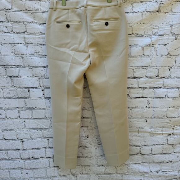 Peserico Trouser Cropped Tailored Handmade Khaki Italian Size 40 Versatile Work - Picture 2 of 10